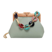 Acrylic chain small shoulder bag, view 5 - MRSLM