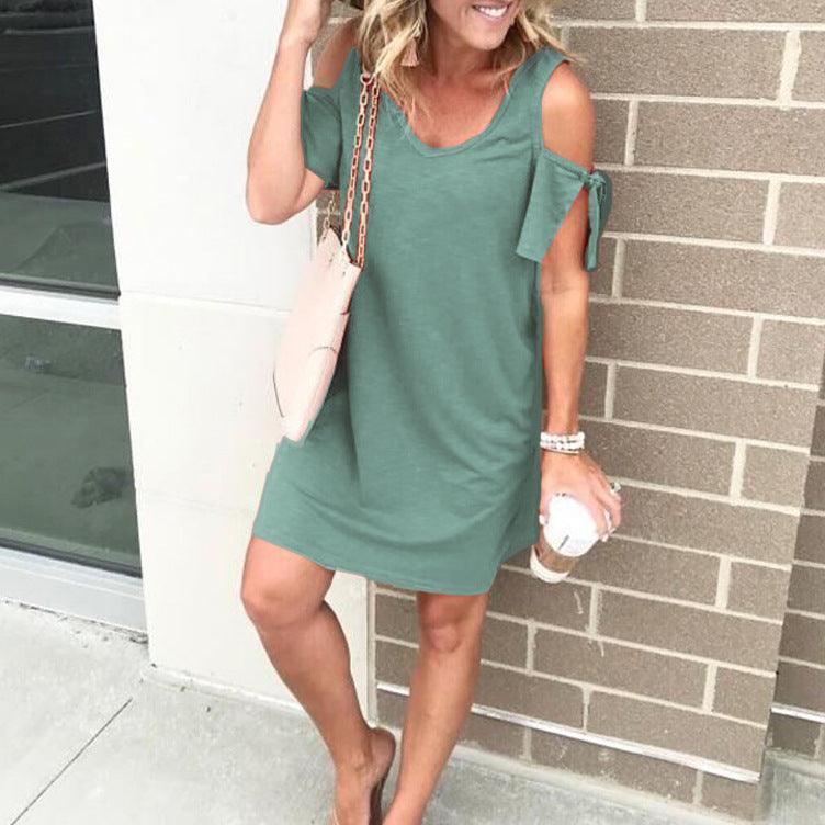 slim solid color knit dress, view 3 - MRSLM