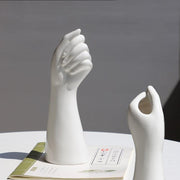 white ceramic hydroponic flower vase - MRSLM