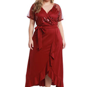 knitted maxi skirt with irregular hem, view 3 - MRSLM