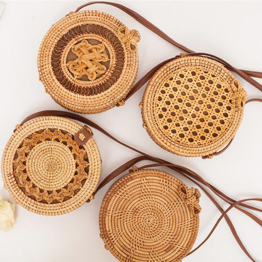 small round rattan bag - MRSLM