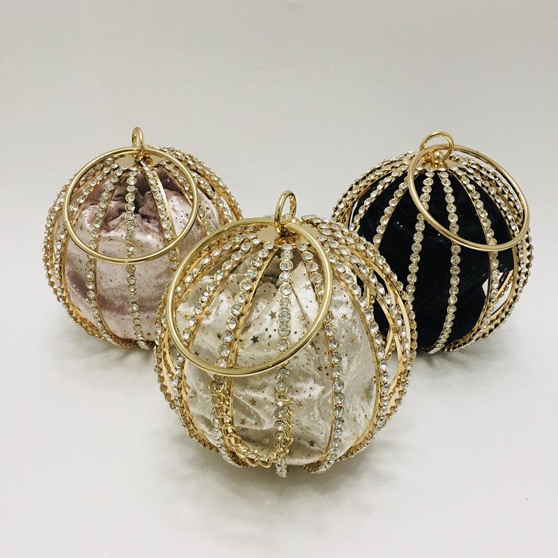 Hollow diamond ball bag dinner bag bird cage bun mother bag handbag - MRSLM