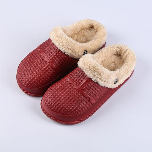 Removable cotton plush shoe cover slippers, view 8 - MRSLM