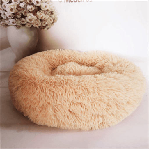 round long plush cat bed, view 15 - MRSLM