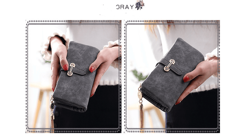 ladies multi-function wallet with tassel, view 22 - MRSLM
