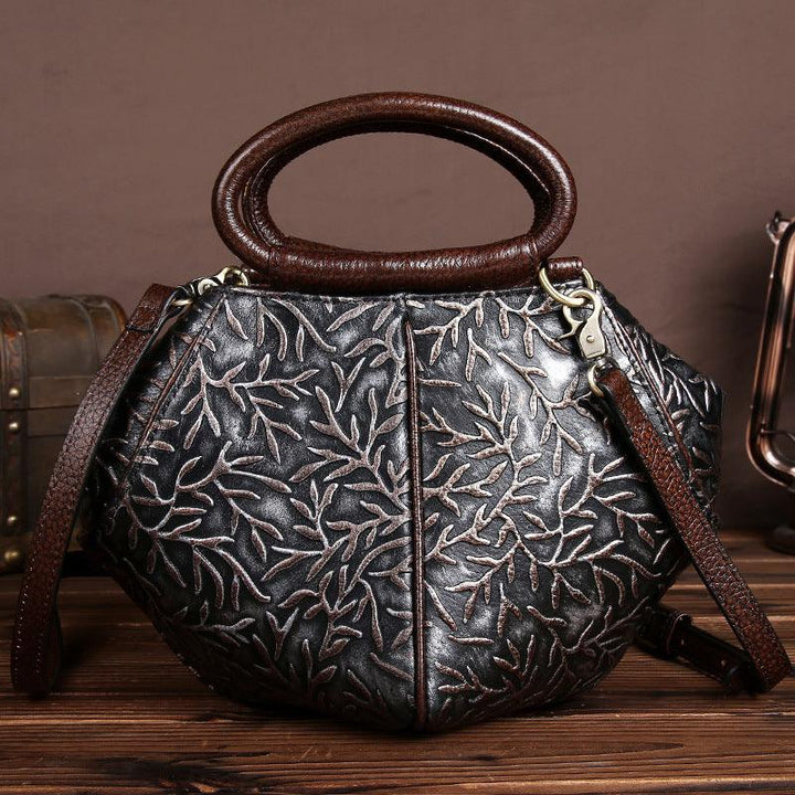 Color contrast casual women's handbag - MRSLM