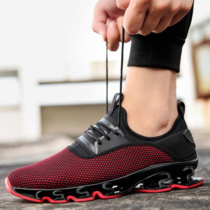 Summer sports shoes breathable men's shoes 2021 new flying woven men's shoes mesh casual shoes student running shoes men's tide - MRSLM