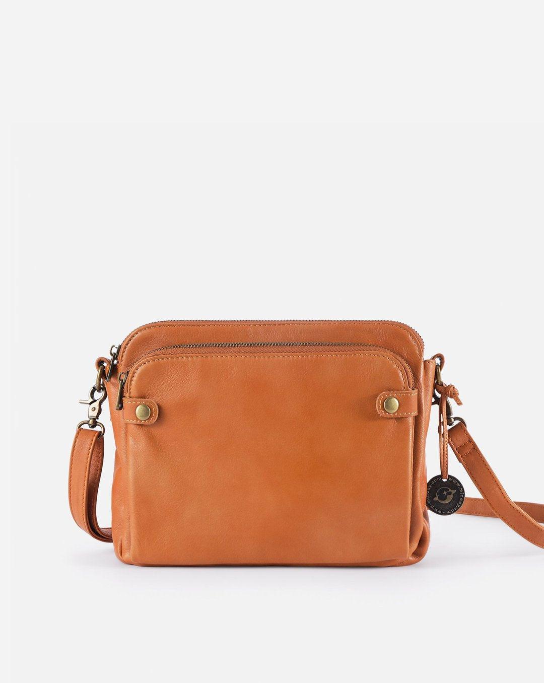 Three-layer Leather Crossbody Bag - MRSLM