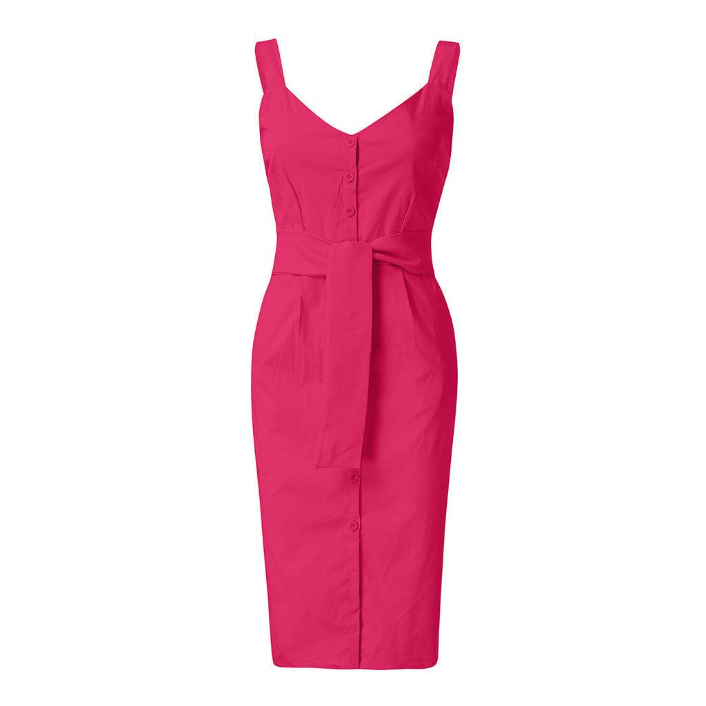 Sleeveless slim dress - MRSLM