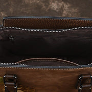 leather retro handbag, view 2 - MRSLM