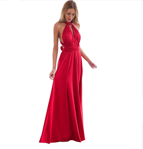 Women Bandage Convertible Boho Maxi Dress - MRSLM