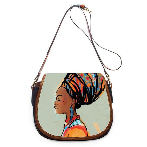 printed PU shell messenger bag, view 6 - MRSLM
