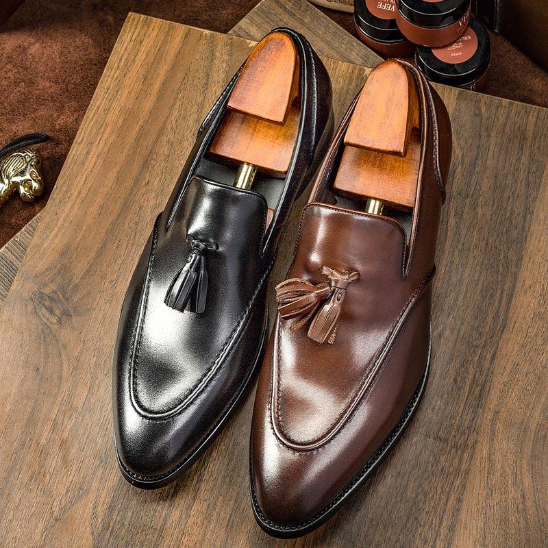 Business Casual Tassel Leather Shoes Men - MRSLM