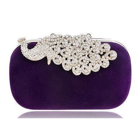 velvet evening clutch, view 3 - MRSLM