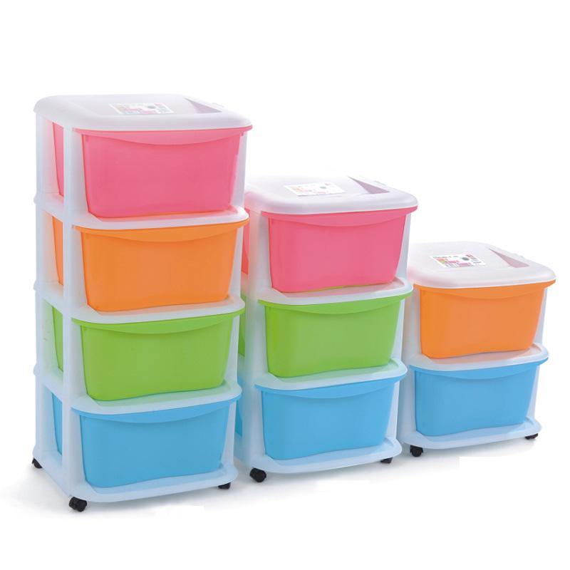 Candy color storage drawer cabinet, plastic finishing cabinet, drawer, wardrobe, underwear, socks, lockers (Candy color) - MRSLM