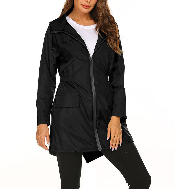 women's waterproof windbreaker jacket, view 2 - MRSLM