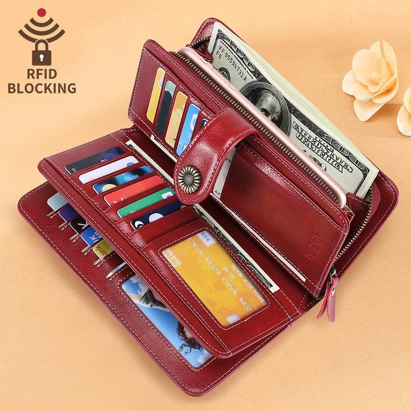 Ladies long clutch wallet, view 2 - MRSLM