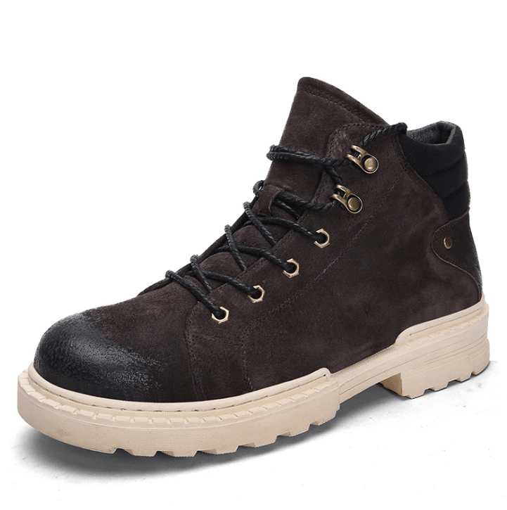 Men's soft leather lace-up boots, view 2 - MRSLM
