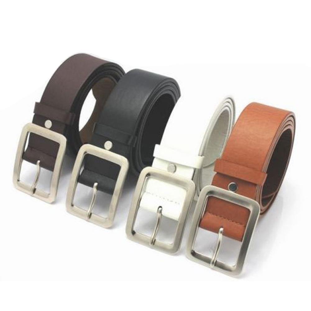 Business Men Casual Pin Buckle Waist Strap Faux Leather Belt Waistband Accessory - MRSLM