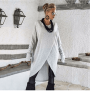 V-neck irregular loose dress, view 2 - MRSLM