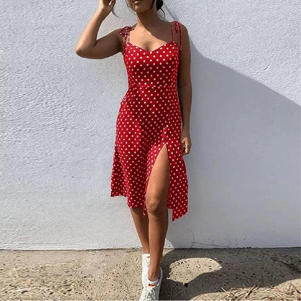 Women's polka dot dress, view 4 - MRSLM