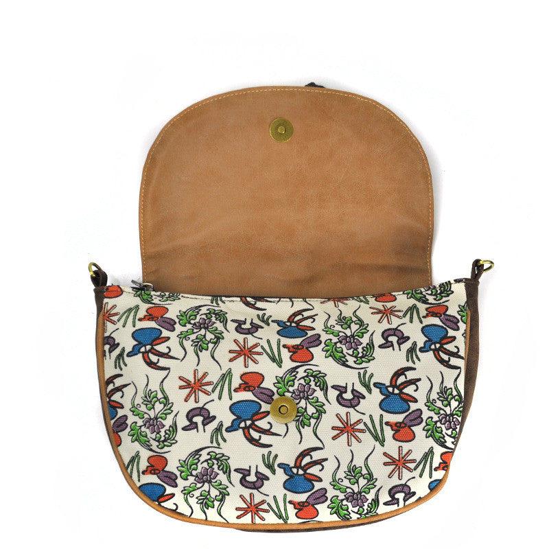 ethnic style messenger dumpling bag, view 5 - MRSLM