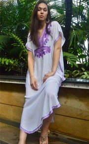 navy blue rayon beach robe - MRSLM