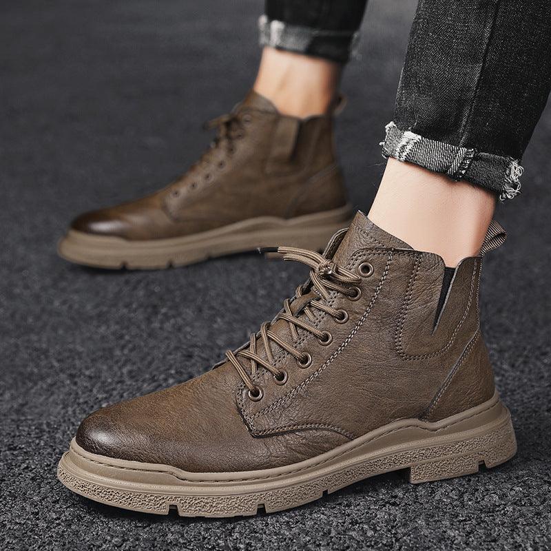 men's british style high-top martin boots, view 2 - MRSLM