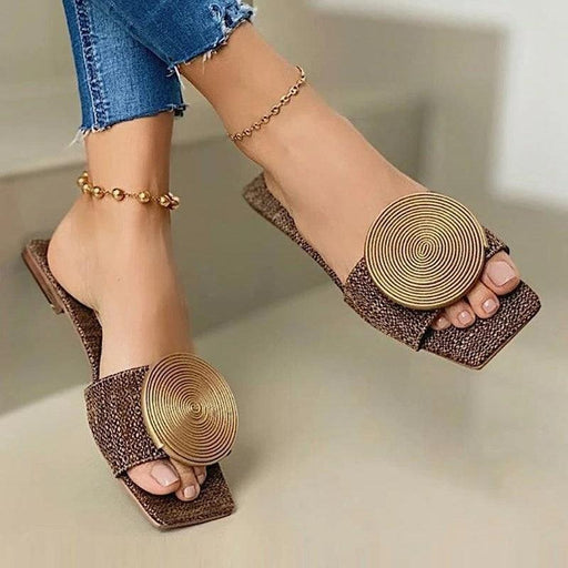 flat hollow out casual sandals - MRSLM