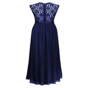 Lace stitching sleeveless chiffon dress, view 2 - MRSLM