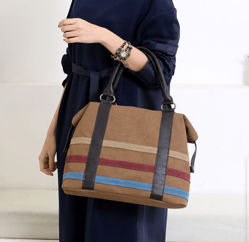 New Bags for women canvas bag casual luxury handbags women bags designer Boston Bags Ladies Weekend Handbags Large Shopping - MRSLM