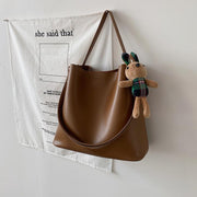 Large one-shoulder PU bucket bag - MRSLM