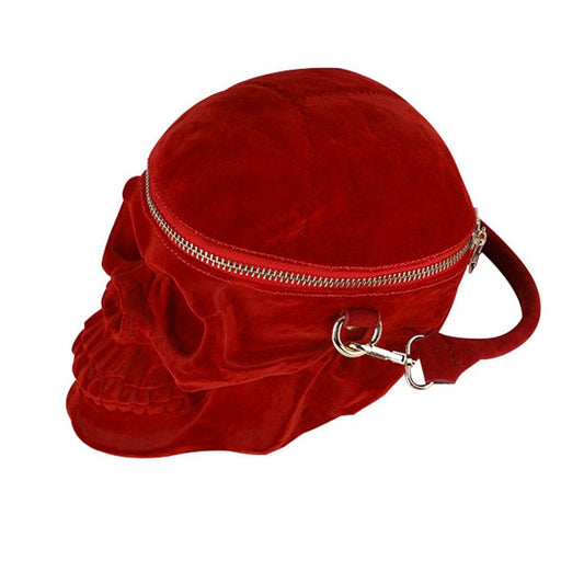 Gothic velvet skull shoulder bag - MRSLM