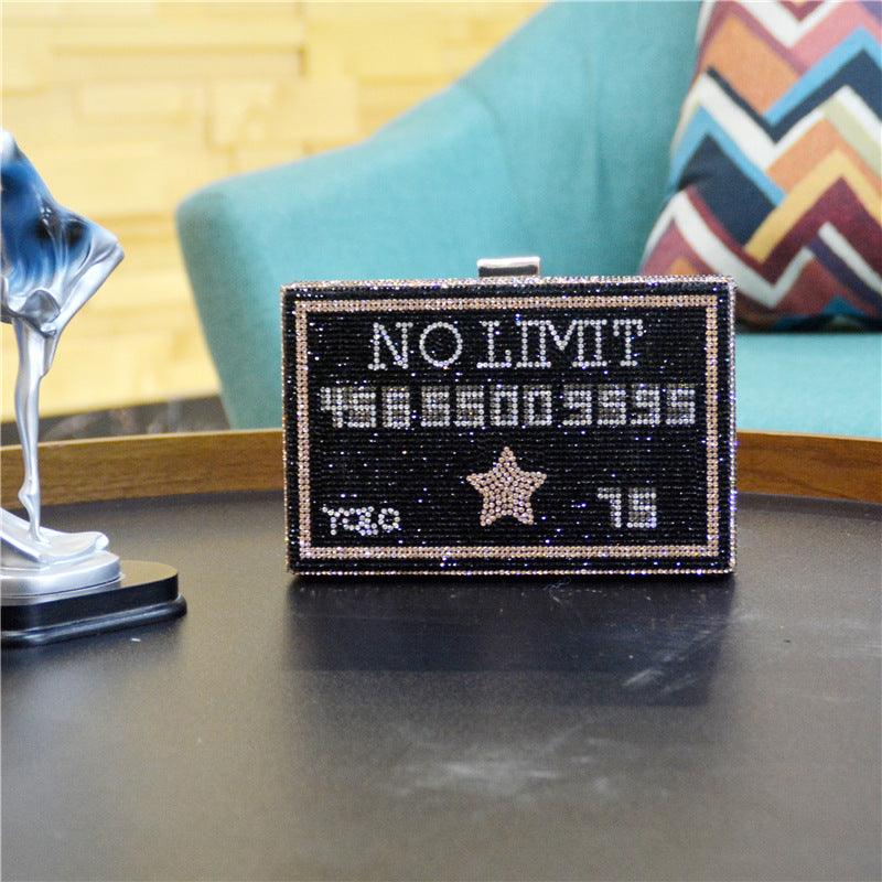 diamond party clutch dinner bag, view 4 - MRSLM