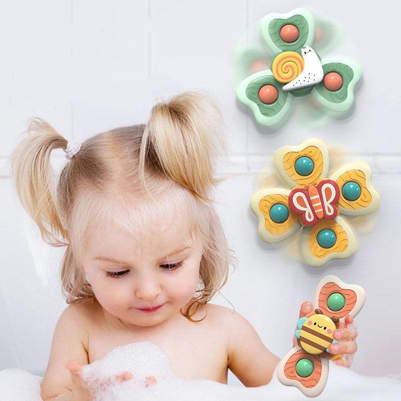Popular Children's Water Play Can Bite Silicone Flower Gyro Spinning Toy - MRSLM