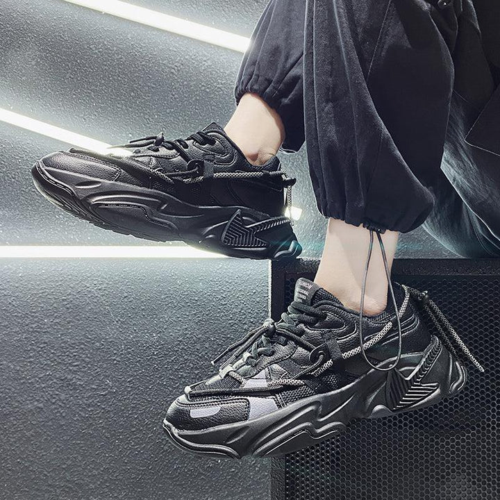 Spring Breathable Trend All-Match Mesh Casual Sneakers Walking Footwear Men Chunky Sneakers - MRSLM