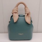 Textured claw horn messenger handbag, view 3 - MRSLM