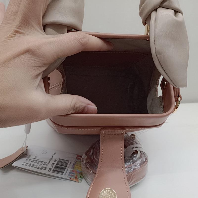 Textured claw horn messenger handbag, view 2 - MRSLM