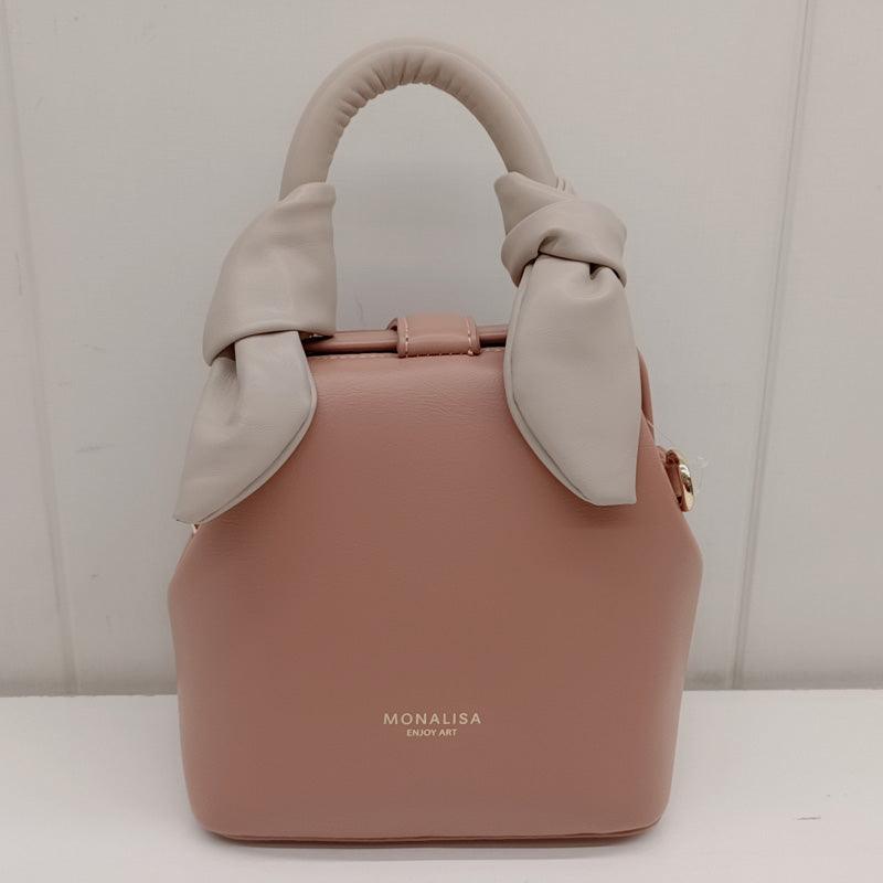 Textured claw horn messenger handbag, view 6 - MRSLM