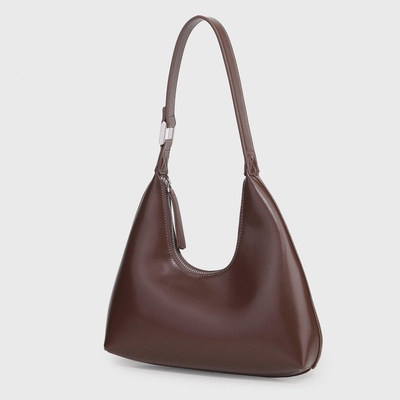 retro cowhide one-shoulder handbag, view 6 - MRSLM