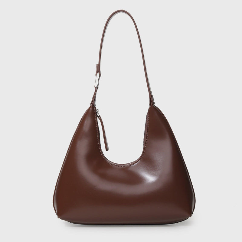 retro cowhide one-shoulder handbag, view 4 - MRSLM