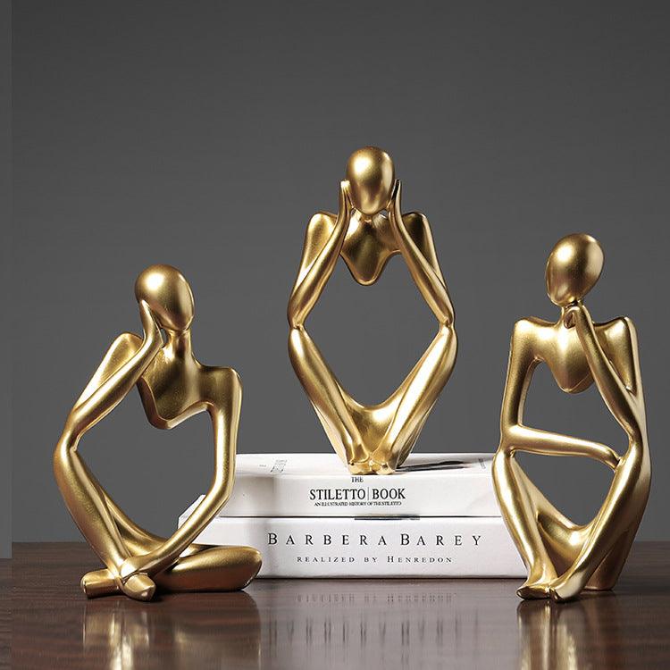 thinker resin figure, view 3 - MRSLM