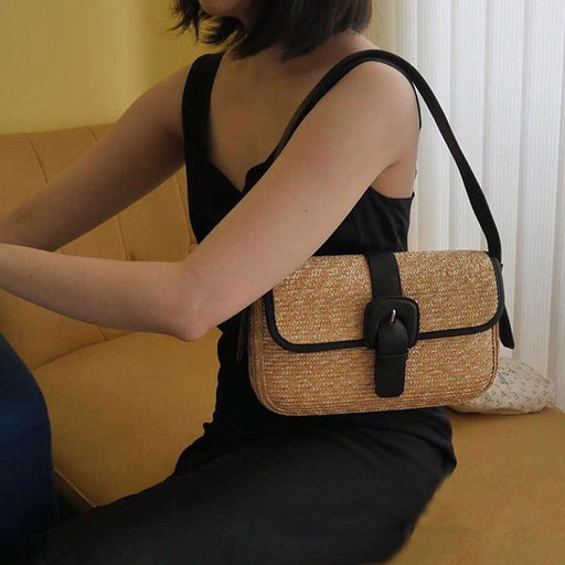 imitation straw flap summer bag - MRSLM