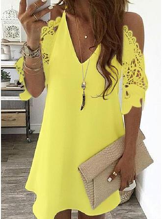 European and American Temperament Women's Suspender Type Sleeveless V-neck A-line Skirt - MRSLM
