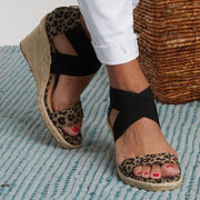 women's wedge heel hemp rope sandals, view 2 - MRSLM