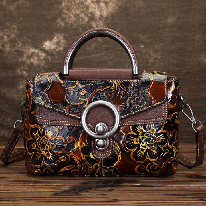 Cowhide Retro Clan Style Female Bag - MRSLM