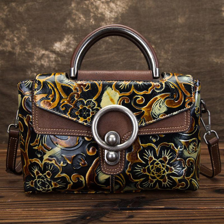 Cowhide Retro Clan Style Female Bag - MRSLM