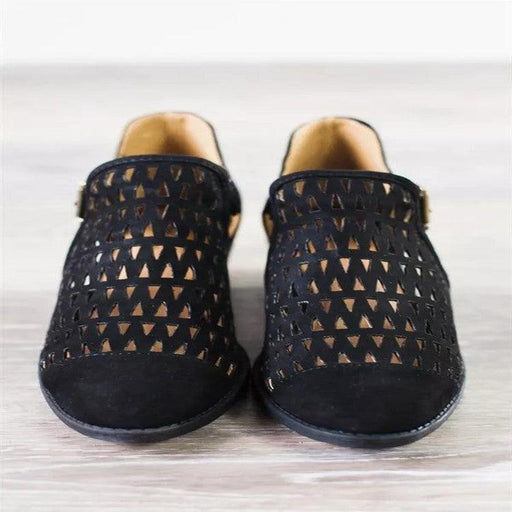 mid-heel sandals with hollow toe cap, view 3 - MRSLM