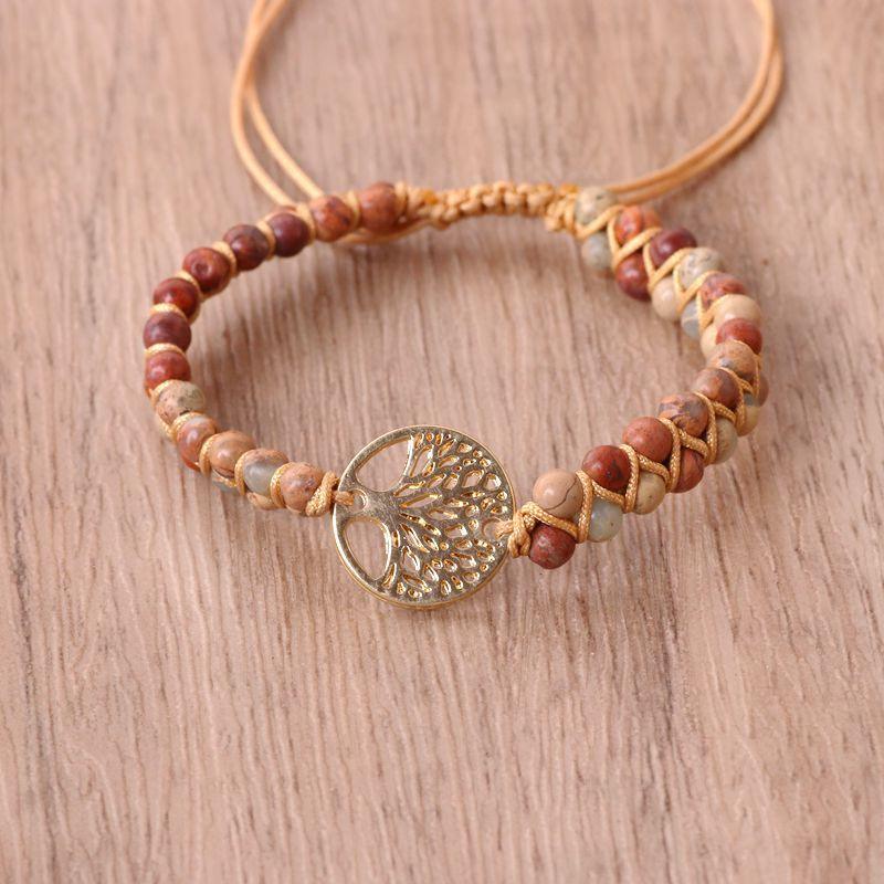 Natural Agate Beads, Hand-woven Yoga Friendship Lover Bracelet - MRSLM