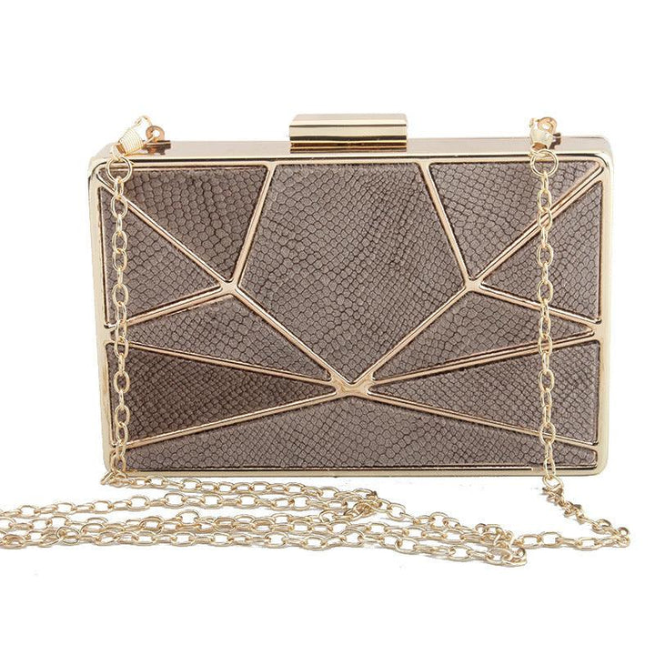 Fashion Trend Elegant Atmosphere Lady Solid Color Flannel Dinner Bag - MRSLM